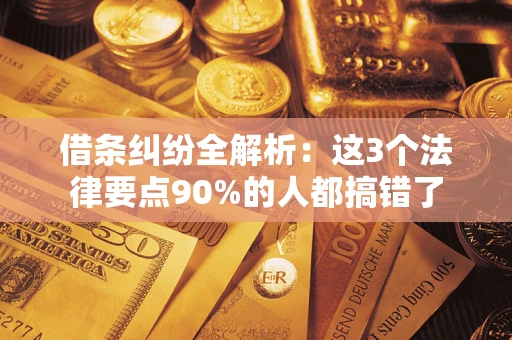 北京借条纠纷全解析：这3个法律要点90%的人都搞错了